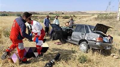 یک کشته و ۵ مصدوم بر اثر واژگونی سواری پراید در جاده زنجان_بیجار