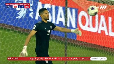 سوپر واکنش سیدحسین حسینی، مانع از گل اول کره شمالی شد!