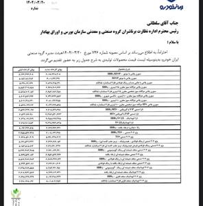مهم قیمت جدید کارخانه  ایران خودرو اعلام شد  (20 خرداد 1404 )+ جدول دقیق