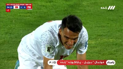 ضربه عجیب امیرحسین حسین زاده در محوطه جریمه کره شمالی