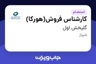 استخدام کارشناس فروش(هورکا) در گلپخش اول