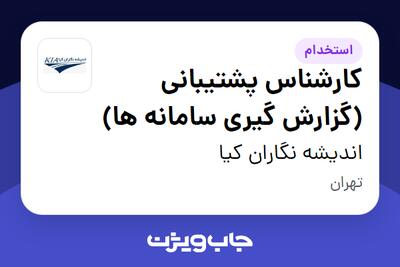 استخدام کارشناس پشتیبانی (گزارش گیری سامانه ها) - خانم در اندیشه نگاران کیا