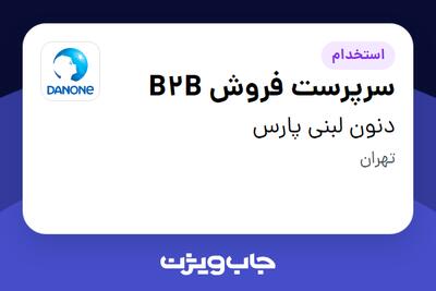 استخدام سرپرست فروش B2B در دنون لبنی پارس