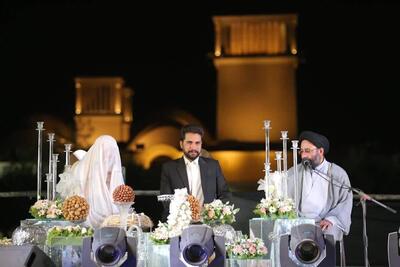 جشن ازدواج ۱۵۰ زوج جوان یزدی در باغ دولت آباد برگزار شد