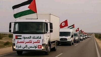 «کاروان پایداری» در ایستگاه «زاویه» لیبی؛ حرکت به سمت غزه ادامه دارد