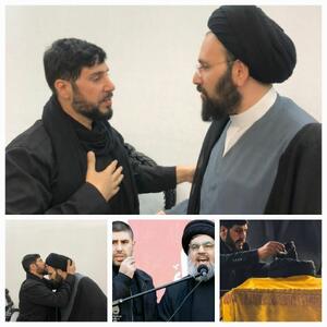 دیدار ابوعلی جواد معروف به «سپر سید» با سید علی خمینی + تصاویر/ محافظ ویژه شهید سیدحسن نصرالله کیست؟