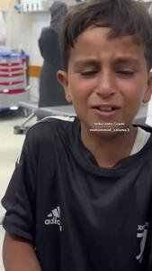 لحظات دردناک کودک فسلطینی که به دنبال خواهر مجروحش می گردد/فیلم