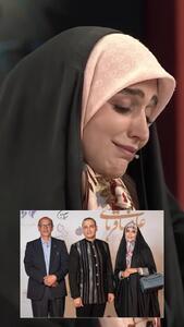 تصاویری از گریه بی امان مژده لواسانی در برنامه 1001 با شنیدن صدای پدرش | 21 خرداد 1404