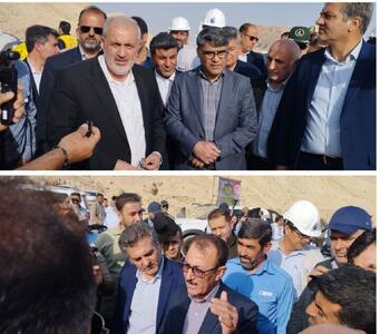 بازدید وزیر نیرو از سد میمه در بخش مرکزی دهلران
