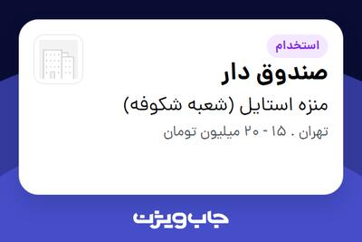 استخدام صندوق دار - خانم در منزه استایل (شعبه شکوفه)