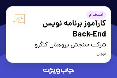 استخدام کارآموز برنامه نویس Back-End در شرکت سنجش پژوهش کنگرو