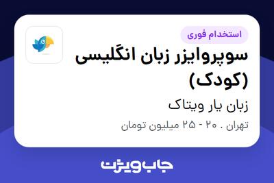 استخدام سوپروایزر زبان انگلیسی (کودک) در زبان یار ویتاک