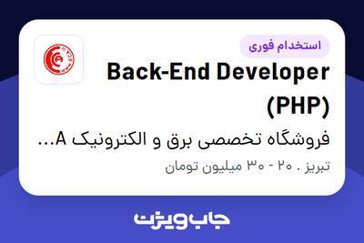 استخدام Back-End Developer (PHP) در فروشگاه تخصصی برق و الکترونیک ECA