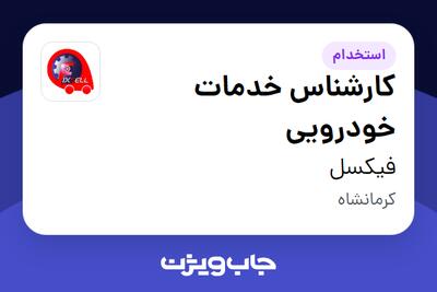 استخدام کارشناس خدمات خودرویی در فیکسل