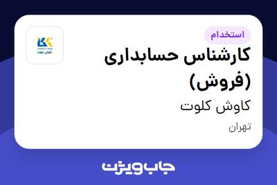 استخدام کارشناس حسابداری (فروش) در کاوش کلوت