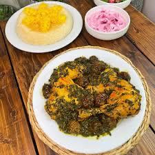 مرغ گشنیز و آلو با طعمی دلپذیر