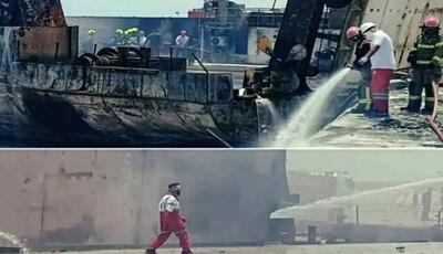 تعداد جانباختگان حادثه آتش‌سوزی اسکله دیر به ۴ نفر رسید