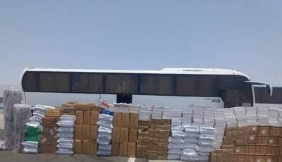توقیف اتوبوس مسافربری به دلیل حمل نامتعارف بار