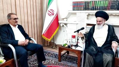 استاندار کهگیلویه و بویراحمد با آیت‌الله حسینی بوشهری دیدار کرد