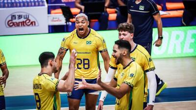 خلاصه بازی برزیل 3-0 ایران (لیگ ملت های والیبال 2025)