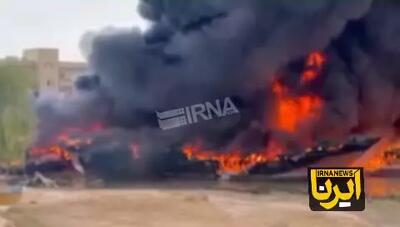 آتش‌سوزی ۱۰ فروند شناور در اسکله جوادالائمه پارسیان