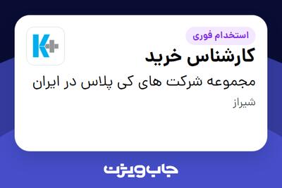 استخدام کارشناس خرید - آقا در مجموعه شرکت های کی پلاس در ایران