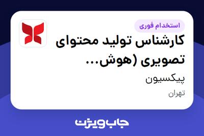 استخدام کارشناس تولید محتوای تصویری (هوش مصنوعی) در پیکسیون