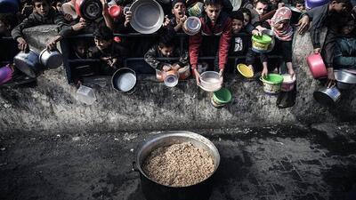 زندگی در غزه بر لبه گرسنگی و مرگ + فیلم