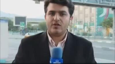 خبرنگار صداوسیما: در ستاد کل فرماندهی سپاه آتش شعله‌ور دیده می‌شود و دود در منطقه وجود دارد (فیلم)