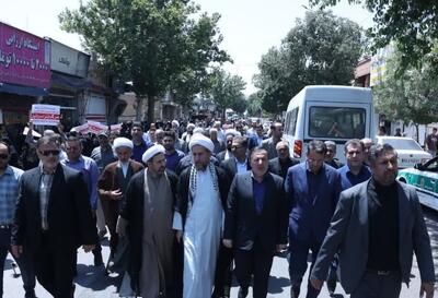 راهپیمایی مردم قزوین در محکومیت جنایت سحرگاه امروز رژیم صهیونیستی 