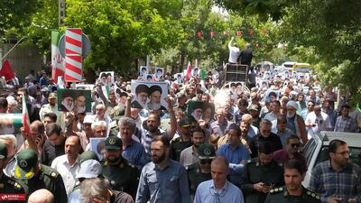 تجمع  مردم همدان در محکومیت حمله تجاوزکارانه رژیم صهیونیستی