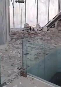 نمای داخلی خسارت وارد شده به برج جهان کودک در پایتخت ایران + فیلم