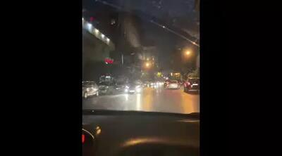 صف طولانی در پمپ بنزین پاسداران در پی حمله اسرائیل