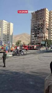 پایان عملیات اطفا و امداد و نجات در مجتمع اساتید سرو تهران