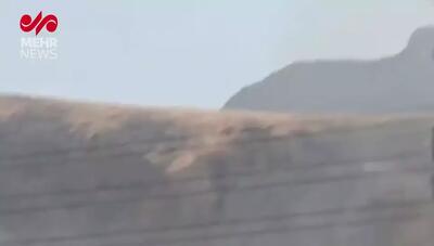 تصاویر خبرگزاری مهر از لحظه اصابت پرتابه اسرائیل به کرمانشاه