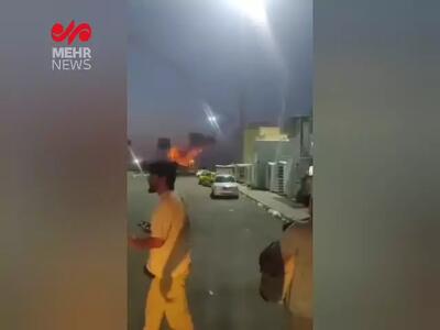 تصاویر تازه از انفجار در مرز مهران در پی حمله اسرائیل