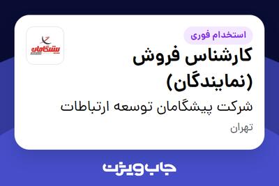 استخدام کارشناس فروش (نمایندگان) - آقا در شرکت پیشگامان توسعه ارتباطات