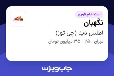 استخدام نگهبان - آقا در اطلس دینا (چی توز)