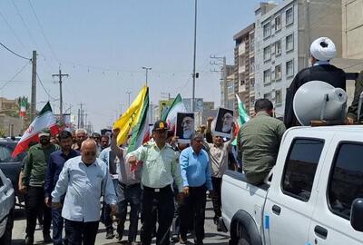 راهپیمایی محکومیت جنایات رژیم صهیونیستی در گناوه