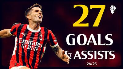 27 گل و پاس گل کریستین پولیشیچ با پیراهن میلان در فصل 25-2024 - پارس فوتبال