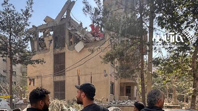 منزل شهید مینوچهر که بامداد امروز مورد حمله تروریستی اسرائیل قرار گرفت