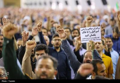 مشت گره‌کرده مردم آذربایجان‌شرقی علیه رژیم صهیونیستی - تسنیم