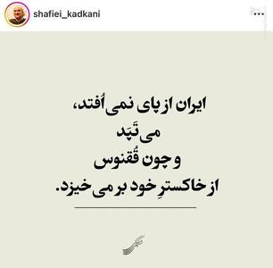 عکس/ پست اینستاگرامی شفیعی کدکنی در واکنش به حملات اسرائیل | اقتصاد24
