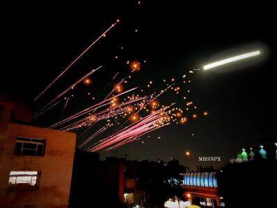 لحظهٔ انهدام پهپاد اسرائیل در آسمان تهران + فیلم