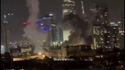 تصاویری‌ از لحظه اصابت موشک‌های ایرانی به ساختمان‌های اسرائیل (۲۳ خرداد۱۴۰۴)