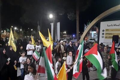 خوشحالی مردم زاهدان در پی حمله موشکی ایران به رژیم صهیونیستی