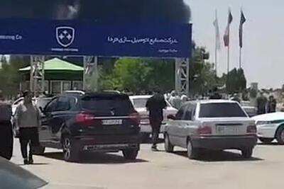 تصاویری از کارخانه خودروسازى در بروجرد پس از حمله رژیم صهیونیستى