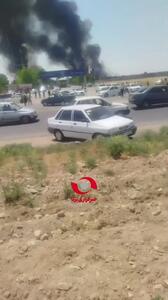 فیلم انفجار شدید در ماشین سازی اشترینان لرستان