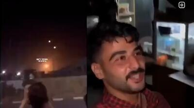 تصاویر شادی لبنانی‌ها و فلسطینی‌ها حین حمله ایران به اسرائیل