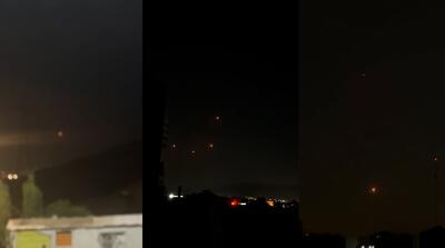 لحظات پرتاب موشک‌های ایران به سمت اسرائیل در شب دوم حمله